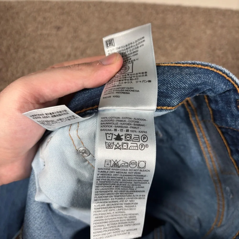 Levis 550 Relaxed Fit Tapered Leg Mens Jeans 40x30 Medium Wash Blue‎ Denim